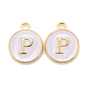 Golden Plated Alloy Charms X-ENAM-S118-01P-1