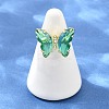 Brass Micro Pave Cubic Zirconia Finger Rings GL-CBA65A8-01G-13-1