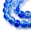 Transparent Crackle Baking Paint Glass Beads X1-DGLA-T003-01C-03-3