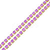 Brass Rhinestone Strass Chains CHC-N017-003B-C09-2