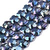 Electroplate Glass Beads Strands EGLA-S176-09A-3