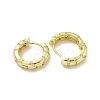 Brass Micro Pave Cubic Zirconia Hoop Earring EJEW-C088-11G-2