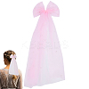 Bowknot Polyester Hair Barrettes AJEW-WH20002-61-1