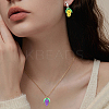 20Pcs 5 Styles Glass Seed Beaded Grape Pendants PALLOY-CA00022-6