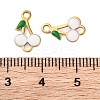 Ion Plating(IP) 304 Stainless Steel Enamel Fruit Connector Charms STAS-P373-01G-01-3