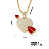 Alloy Crystal Rhinestone Heart Cupid Arrow Pendant Necklaces for Fashionable Couples HK4761-1-1