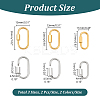 6Pcs 6 Colors 304 Stainless Steel Screw Carabiner Lock Charms FIND-UN0003-49-3