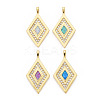 Brass Cubic Zirconia Pendants KK-T004-102-NF-1