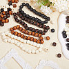 Globleland 400Pcs 4 Colors Wood European Beads WOOD-GL0001-15-3