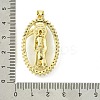 Brass Micro Pave Clear Cubic Zirconia Pendants KK-H472-42B-G-3