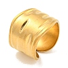 Ion Plating(IP) 304 Stainless Steel Open Cuff Finger Rings RJEW-P114-12G-1