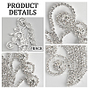 1Pair Brass Rhinestone Wedding Dress Decoration Accessories FIND-GF0006-54-6