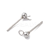 Non-Tarnish 304 Stainless Steel Ball Post Stud Earring Findings LS-STAS-Z035-03P-3