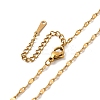Ion Plating(IP) 304 Stainless Steel Dapped Chain Necklace for Women NJEW-G097-04G-2