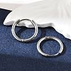 Tarnish Resistant 304 Stainless Steel Hoop Earrings EJEW-P177-P-08-2