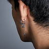 304 Stainless Steel Hoop Earrings for Men WG41879-01-4