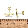 Black Cubic Zirconia Curved Bar Stud Earrings EJEW-G297-14G-3