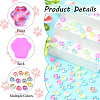 100Pcs Cat Paw Print Resin Cabochons RESI-CJ0002-91-4