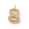 Ion Plating(IP) 304 Stainless Steel Micro Pave Cubic Zirconia Pendants STAS-H228-01G-08-1