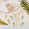 20Pcs 5 Colors Zinc Alloy Enamel Pendants ENAM-SC0002-62-4