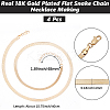 4Pcs Brass Flat Snake Chain Necklaces for Women Men NJEW-BBC0001-38-2