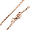2mm Rack Plating Brass Twisted Chain Necklaces for Women Men MAK-L044-61RG-2
