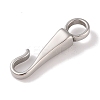 Non-Tarnish 304 Stainless Steel Hook Clasps STAS-C109-12P-2