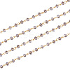 Handmade Rondelle Glass Beads Chains for Necklaces Bracelets Making X-AJEW-JB00037-05-1