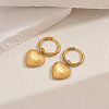 201 Stainless Steel Heart with Word Hoop Earrings AA7746-2-1