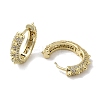 Clear Cubic Zirconia Hoop Earrings EJEW-M228-01G-2