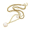 Ion Plating(IP) 201 Stainless Steel Multilayer Necklaces NJEW-K270-16G-1