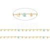 Natural Flower Amazonite Column Beaded Chains CHC-K012-02G-11-2