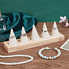 5 Cone Wooden Ring Organizer Holder RDIS-WH0031-02A-04-4