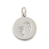Round Rack Plating Brass Micro Pave Clear Cubic Zirconia Pendants KK-U021-01P-1