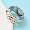304 Stainless Steel Cuff Open Rings for Women RJEW-B158-02GP-02-3