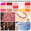 105g 15 Colors Handmade Polymer Clay Beads CLAY-AR0001-16-4