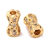 Brass Beads With Clear Cubic Zirconia KK-S403-09G-2