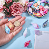 24Pcs 6 Colors UV Plating Iridescent Acrylic Imitation Conch Pendants MACR-CA0001-43-3