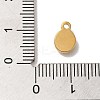 304 Stainless Steel Glass Pendants STAS-B074-02G-04-3
