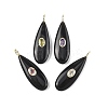 Natural Obsidian Pendants G-D357-03D-1