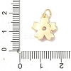 Brass Pave Clear Cubic Zirconia Pendants KK-H255-06G-03-3