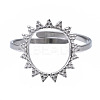 Non-Tarnish 304 Stainless Steel Sun Open Cuff Ring LS-RJEW-T023-84P-1