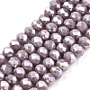 Electroplate Glass Beads Strands EGLA-A034-P8mm-B19-1