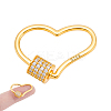 1Pc 925 Sterling Silver Screw Carabiner Lock Charms STER-NB0001-20A-G-1