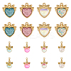 16Pcs 8 Styles Resin Pendants RESI-TA0002-14-2