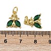Brass Micro Pave Cubic Zirconia Pendants KK-I358-048G-3
