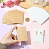 50Pcs Rectangle Kraft Paper One Pair Earring Display Cards with Hanging Hole CDIS-YW0001-16A-5