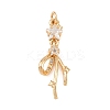 Brass Micro Pave Cubic Zirconia Pendants KK-K407-50G-1