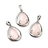Natural Rose Quartz Pendants G-B033-04P-19-1