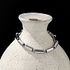 304 Stainless Steel Column Link Chain Bracelets for Women BJEW-F488-50P-4